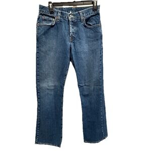 Lucky Brand Jeans Women's 4/27 Easy Rider Mid Wash Blue Mid-Rise Button Fly